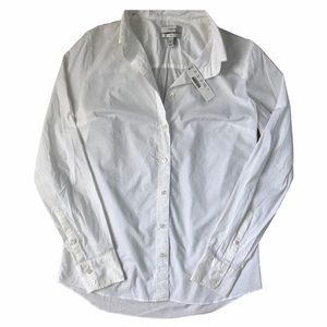 J Crew Boyfriend White Button Down NWT